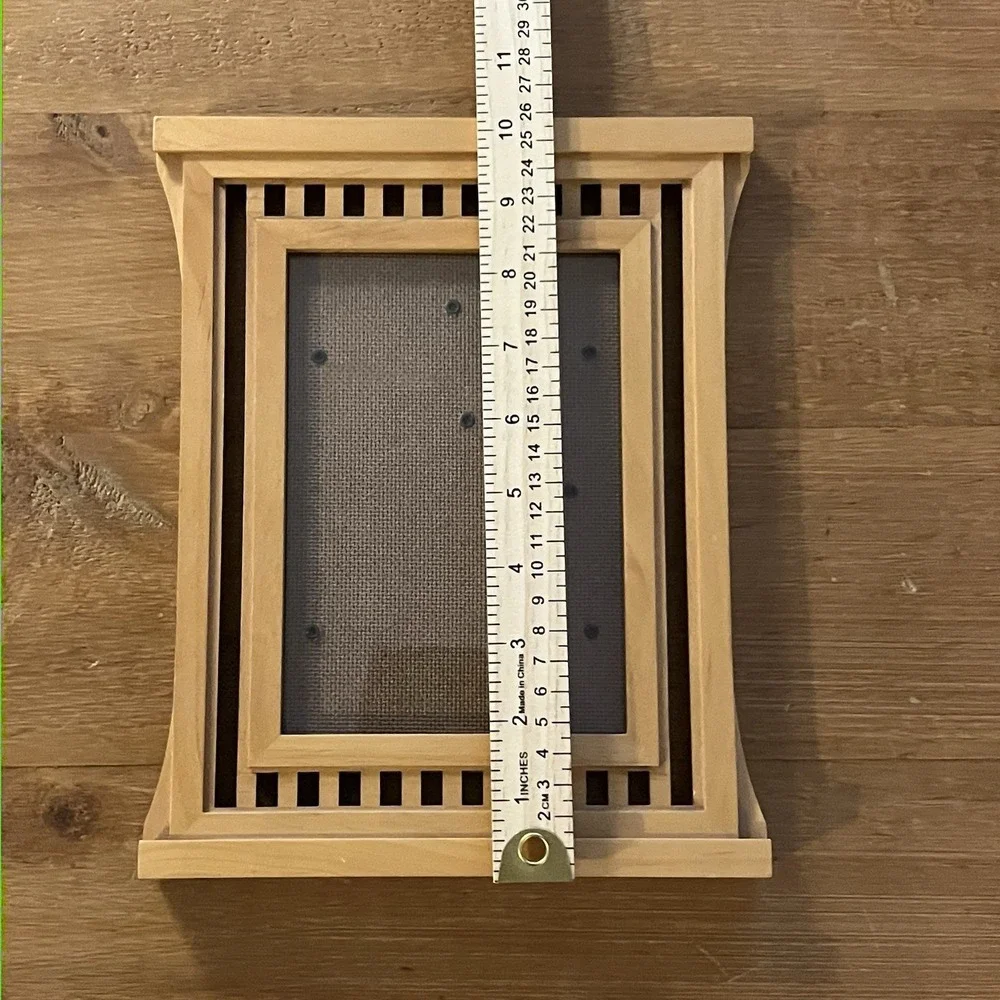 Fetco Wood Picture Frame 5x7 Geometric Mid Century Modern Style Thailand